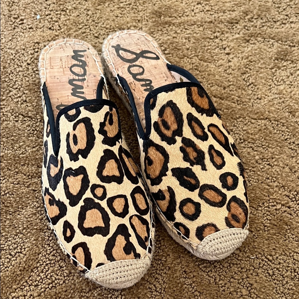 Sam Edelman Leopard Print Mules